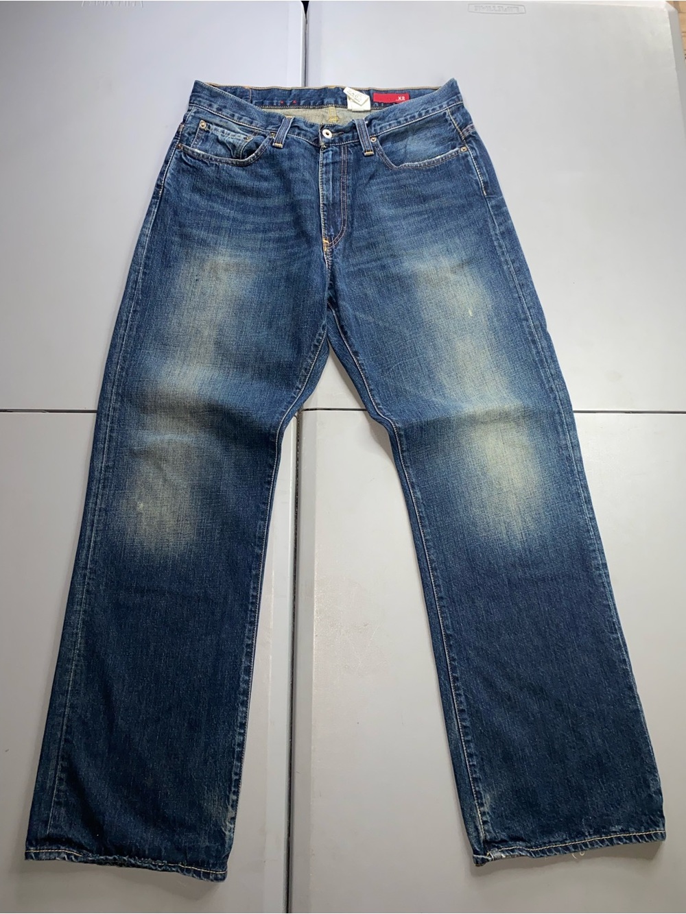 X2 Jeans Mens Blue Medium Wash Classic Straight Denim